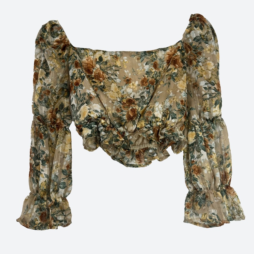 Endless Blu floral crop top